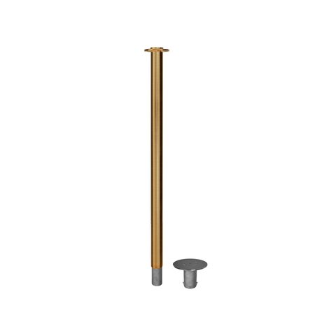 MONTOUR LINE Stanchion Post and Rope Removable Base Sat.Brass Post Flat Top CXR-SB-FL